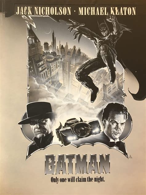 Unused Tim Burton Batman Poster By John Alvin Batman Poster Tim