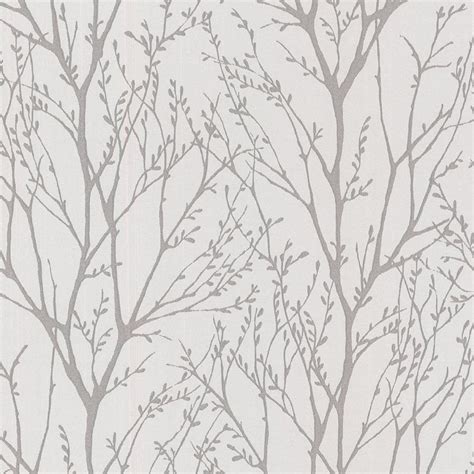 Brewster Delamere Pewter Tree Branches Vinyl Peelable Roll Covers 564