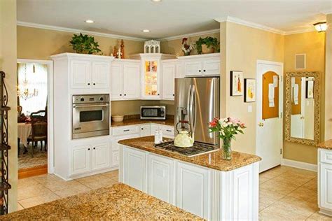 It is a cooler color and like many, has blue undertones. Yellow Kitchen Walls and White Cabinets | Yellow kitchen ...