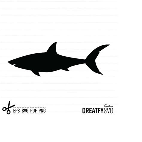 Svg Instant Download Printable Shark Silhouette For Cricut C Inspire