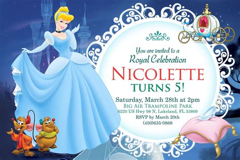 Cinderella Birthday Invitation Cinderella Birthday Etsy