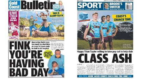 Exclusive First Look At Tomorrows Front And Back Pages Of The Bulletin