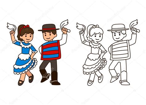 Se agregan miles de imágenes nuevas de alta calidad todos los días. Niños bailes tradicionales — Archivo Imágenes Vectoriales ...