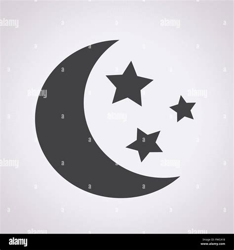 Moon Star Icon Stock Vector Image Art Alamy