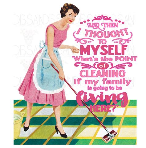 retro funny housewife clipart digital etsy