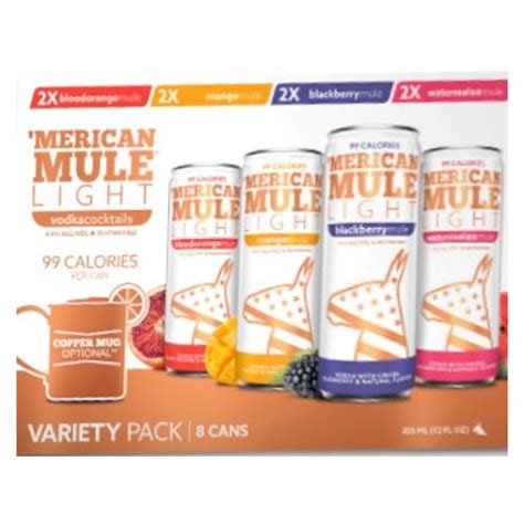 Merican Mule Light Variety 8pk 12oz Can 45 Abv Alcohol Fast