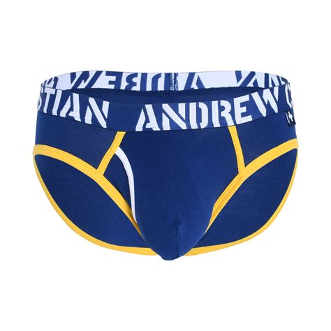 Andrew Christian Almost Naked Fly Tagless Briefs Navy Inderwear