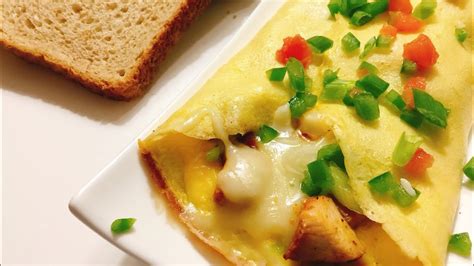Chicken Mushroom Omelette Chicken Spinach Omelette Breakfast Recipe