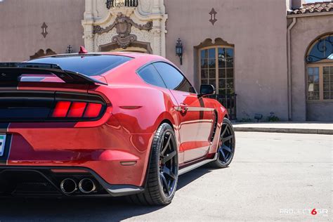 Stunning Ruby Red Shelby Gt350 Completed With The Project 6gr 7 Seven