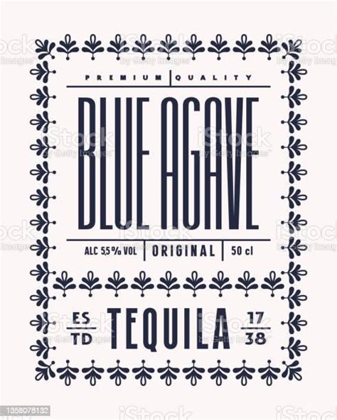 Template Decorative Label For Tequila Stock Illustration Download