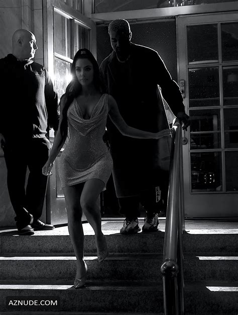 Kim Kardashian And Kanye West Arrive To The Versace