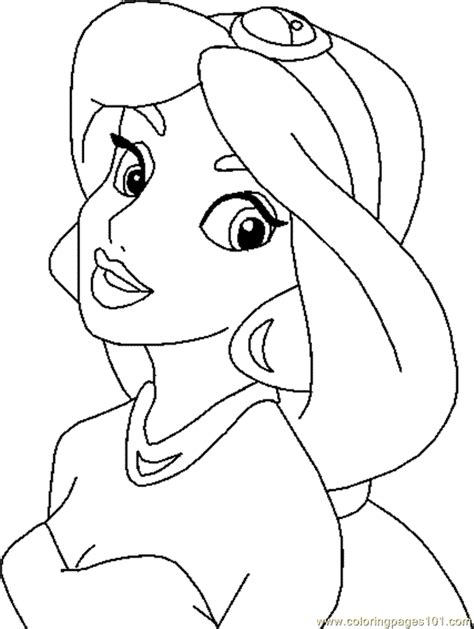 Princesses Jasmine Colouring Pages - Coloring Home