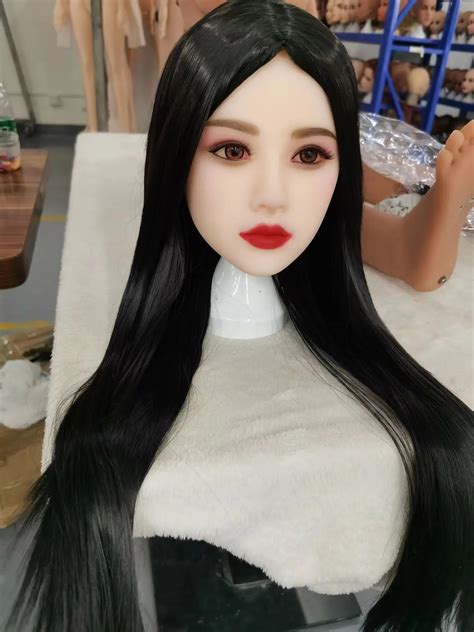 Ailijia Platinum Silicone Sex Doll Head Implanted Hair Eyebrow Love Doll Heads Lifelike Sex Toys