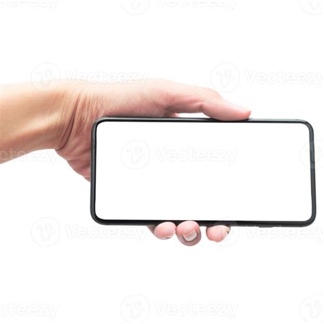 Hand Holding Smartphone With Screen Mockup 8519488 Png