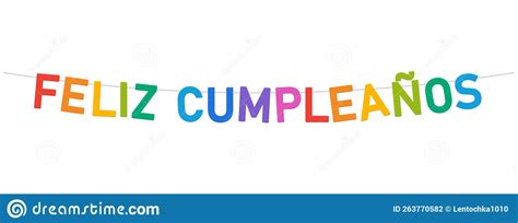 Happy Birthday In Spanish Feliz Cumpleanos Garland Colorful Party