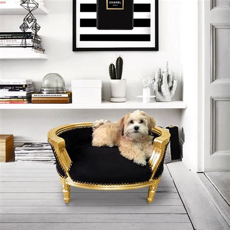 Puppies pets diy dog bed orthopedic dog bed outdoor dog cute dogs westies animal lover little dogs. Baroque sofa bed for dog or cat black and gold wood in ...