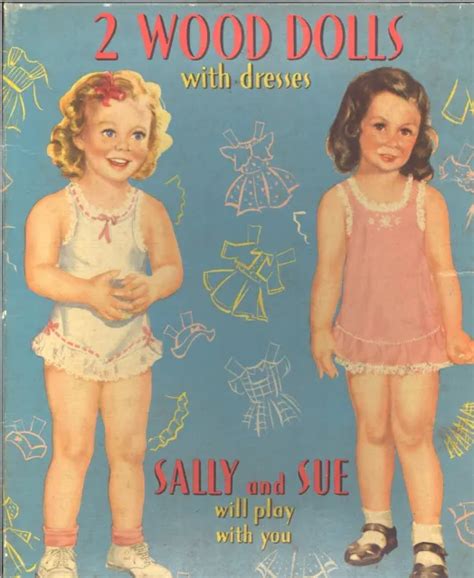 Vintage 1940s Sally Sue Paper Doll Laser Reproduction~org Sz Uncut No1