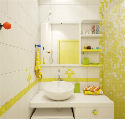 For more pictures small bathrooms bathroom glass shelves ikea bathroom bathroom light bathroom sink bathroom. White yellow bathroom vanity | Interior Design Ideas.