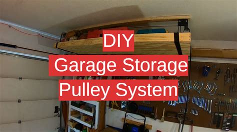 Mounting the structure to the ceiling of your garage can be tricky, so you'll want to make sure. DIY Overhead Garage Storage Pulley System - Toolboxwiki