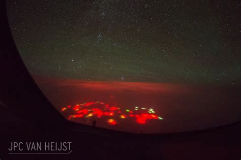 Red Lights Over The Pacific Ocean
