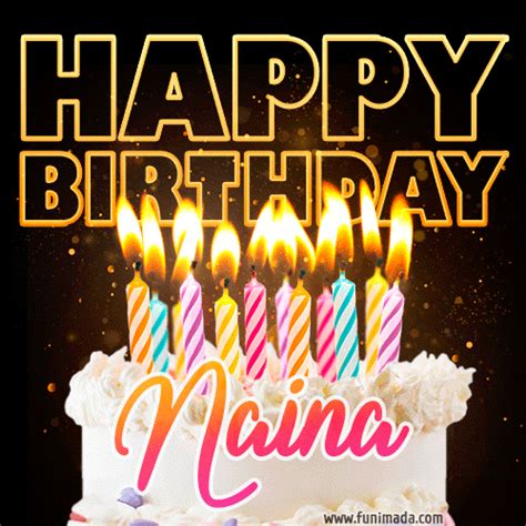 Naina Animated Happy Birthday Cake  Image For Whatsapp — Download