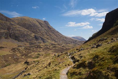 Path Up To Glencoe Mountains Scotland Uk In Scottish Highlands In