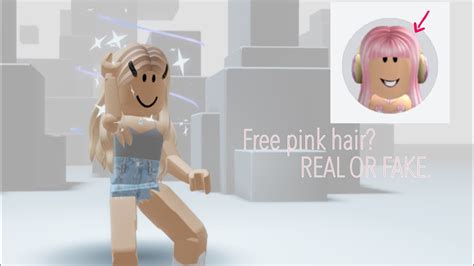 Free Pink Hairreal Or Fakeroblox Youtube