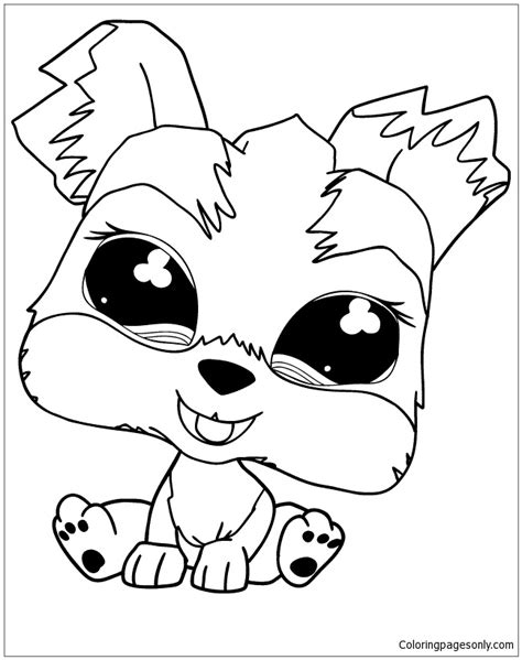 Littlest Pet Shop Puppy Coloring Page Free Printable Coloring Pages