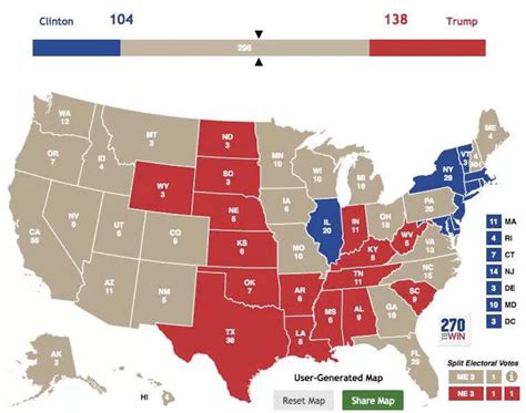 Presidential Election Results And Electoral College Map