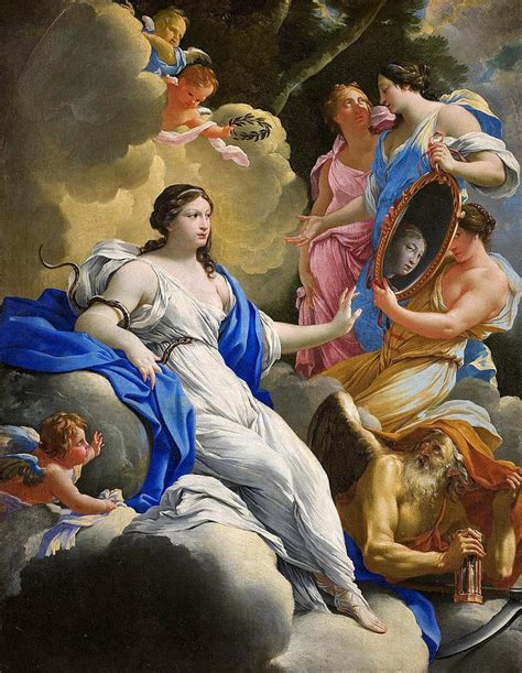 Allegory Of Prudence Painting By Simon Vouet Pixels