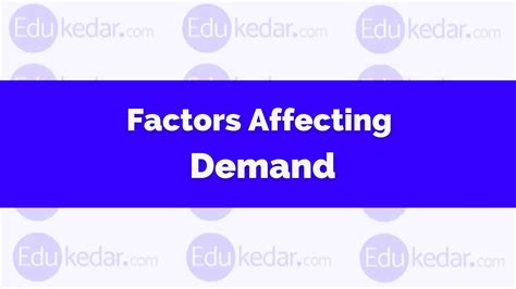 Factors Affecting Demand Price Income Taste Advertising