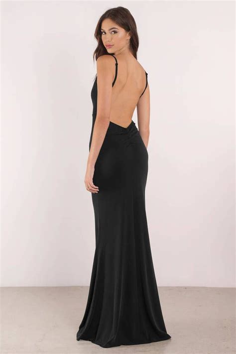 Keep It On The Low Back Black Maxi Dress Asos Prom Dresses Dresses