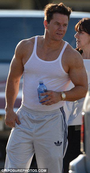 Muscly Mark Wahlbergs Big Biceps Just Cant Compete With The Rock On