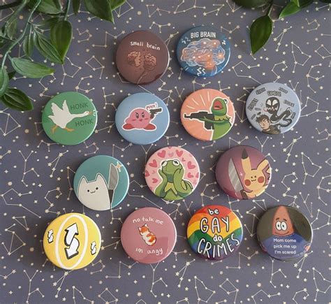 Meme Buttons Funny Badges 38mm 15inch Etsy