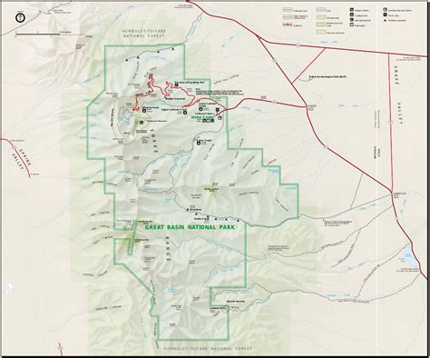 Map Of Great Basin National Park Online Maps And