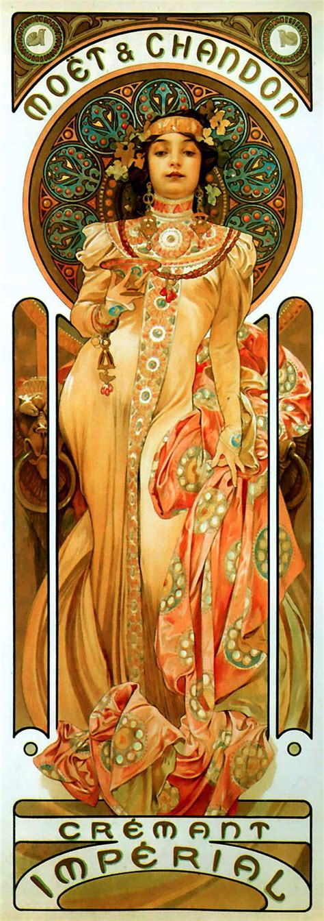 Mucha Moet Art Nouveau Poster Mucha Art Art Nouveau Illustration