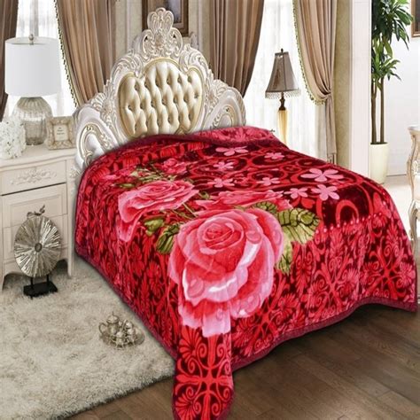 Signature Floral Single Mink Blanket For Heavy Winter Buy Signature Floral Single Mink Blanket