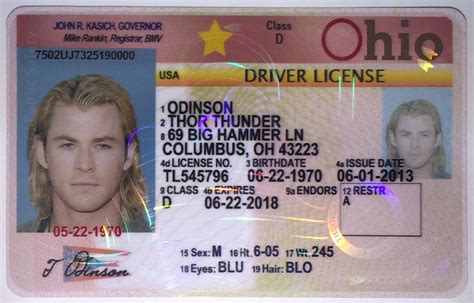 Old Ohio Oh Drivers License Id Viking