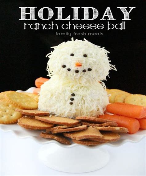 Snowman Cheese Ball Holiday Party Appetizers Cheese Ball Christmas
