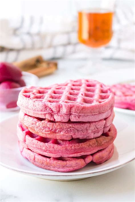 Pink Waffles No Dye Or Food Coloring Clean Eating Kitchen