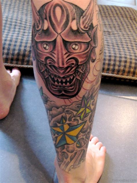 40 impressive mask tattoos for leg