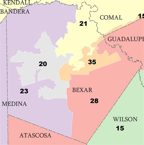Proposed New Us Congressional District Map Of Bexar County Sanantonio