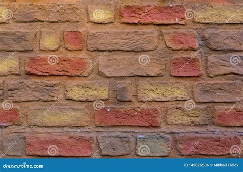 Masonry Of Colored Bricks Bricks Wall Texture Stock Photo Image Of