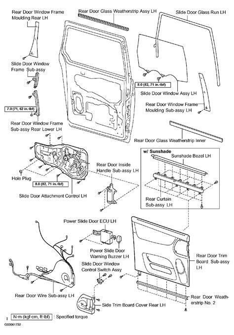 2004 Toyota Sienna Sliding Door Diagram