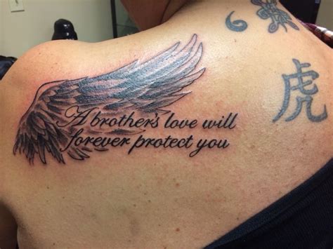 Metallic, glitter & glow available. Brother-With-Love-Tattoo-On-Shoulder-Back-bt119.jpg (736× ...
