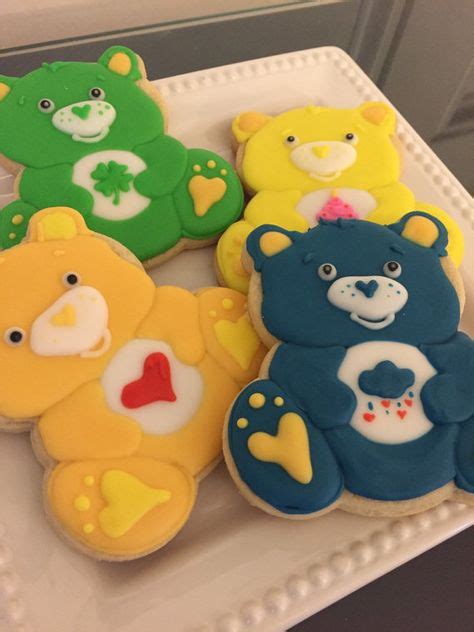 Care Bear Inspired Cookies By Asweetmorselco On Etsy Bear Cookies