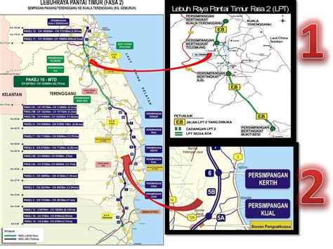 Lebuhraya persisiran pantai barat atau west coast expressway (wce). Laluan Lebuhraya Pantai Timur (LPT) Fasa 2 dari Kuala ...