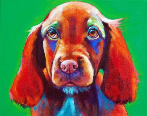 Ron Burns Watercolor Dog Watercolor Animals Pop Art Painting