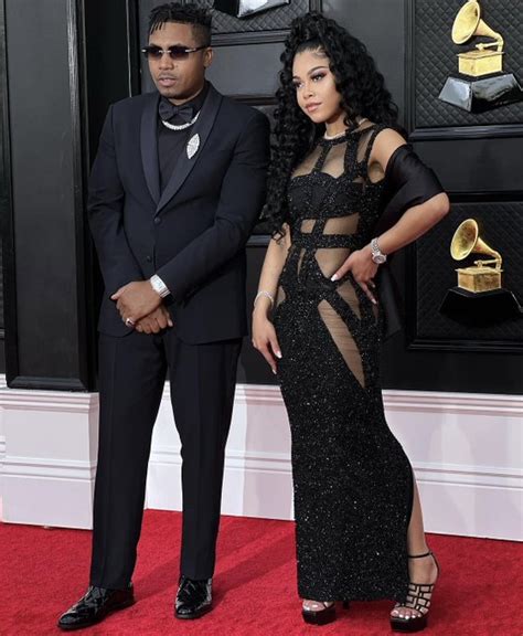 Nas Attends Grammys With His Daughter Destiny Jones