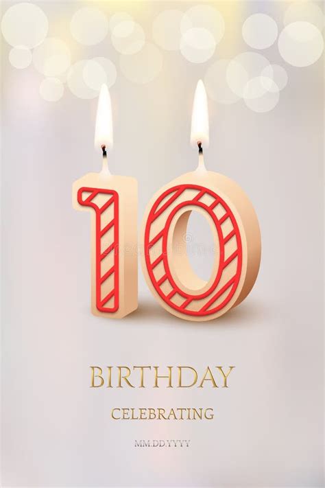 Ten Birthday Candles Stock Illustrations 112 Ten Birthday Candles
